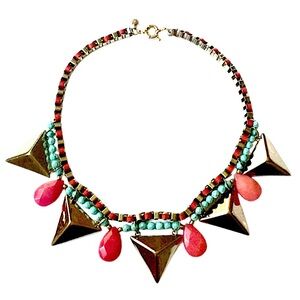ZOE + SYD Boho Gold Triangle Necklace Statement